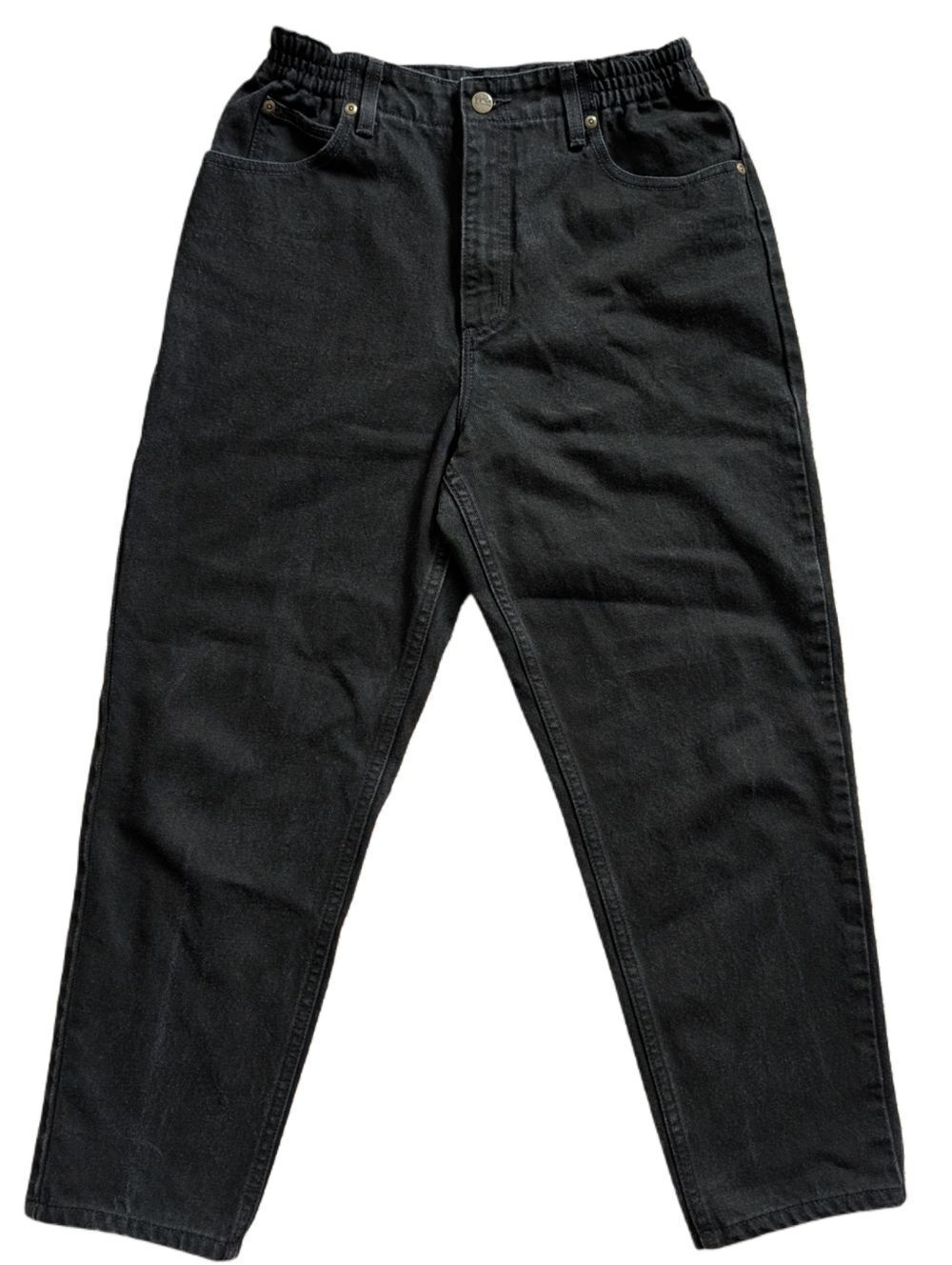 LL Bean Womens Black Vintage 90s Original Relaxed Fit High-Waist Jeans Size 8Pet